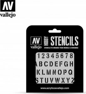 Vallejo Vallejo: Stencils - Stamp Font 2