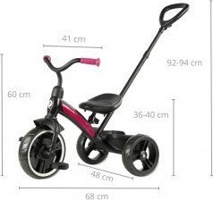 Qplay Qplay Rowerek Trójkołowy Elite Plus Rose 12