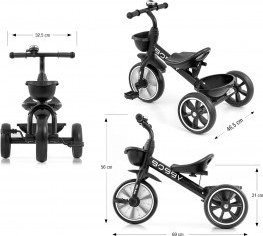 Milly Mally Rowerek Trójkołowy Bobby Black 12