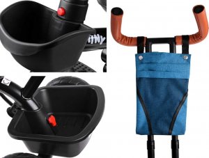 Tiny Bike Rowerek dziecięcy trójkołowy 3w1 z daszkiem SP0650 9