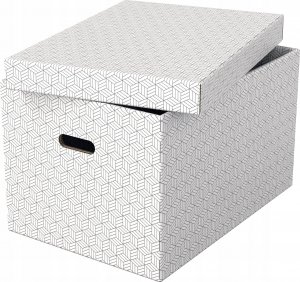 Esselte Esselte 628286, Storage box, White, Rectangular, Cardboard, Pattern, Indoor 1