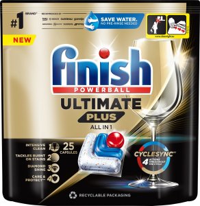 Finish Kapsułki do zmywarki Finish Ultimate Plus All-in-1 Fresh (25) 1