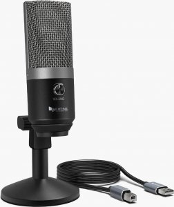 Mikrofon Fifine Komplektas: Kondensatorinis Mikrofonas FIFINE K670 Sidabrinis (Sidabro spalvos) 1