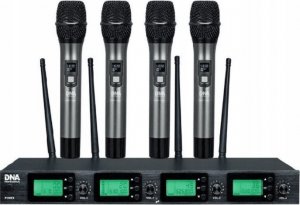 Mikrofon DNA DNA RV-4 zestaw bezprzewodowy 4 mikrofony doręczne 2