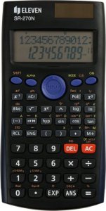Kalkulator Eleven ELEVEN kalkulator naukowy czarny, zasilanie bateryjne i solarne SR270N 4