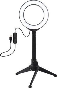 Lampa pierścieniowa Puluz Ring LED lamp 12cm, with tripod table st 1