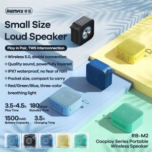 Głośnik Remax GŁOŚNIK REMAX COOPLAY SERIES RB-M2 WIRELESS YELLOW 2