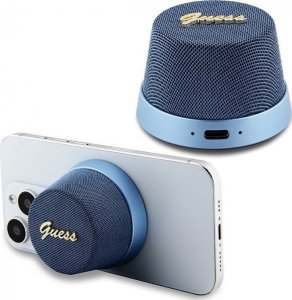 Głośnik Guess Guess głośnik Bluetooth GUWSC3ALSMB Speaker Stand niebieski/blue Magnetic Script Metal 1