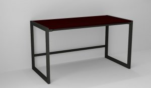 Biurko Modi Meble Biurko Gamingowe Biurko Komputerowe metalowy stelaż Wenge 140x70 cm 4