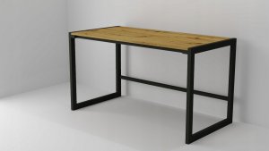 Biurko Modi Meble Biurko Gamingowe Biurko Komputerowe metalowy stelaż Dąb Craft Złoty 140x70 5