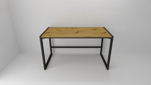 Biurko Modi Meble Biurko Gamingowe Biurko Komputerowe metalowy stelaż Dąb Craft Złoty 140x70 6