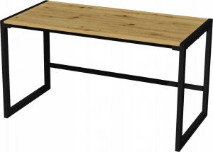 Biurko Modi Meble Biurko Gamingowe Biurko Komputerowe metalowy stelaż Dąb Craft Złoty 140x70 7