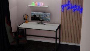 Biurko Modi Meble Biurko Gamingowe, Biurko Komputerowe LOFT, metalowy stelaż, Białe 140x70cm 3