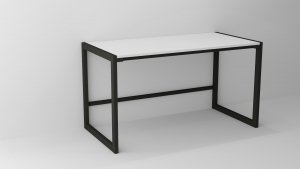 Biurko Modi Meble Biurko Gamingowe, Biurko Komputerowe LOFT, metalowy stelaż, Białe 140x70cm 4