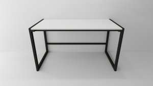 Biurko Modi Meble Biurko Gamingowe, Biurko Komputerowe LOFT, metalowy stelaż, Białe 140x70cm 5