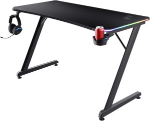 Biurko Trust GXT 709 Luminus RGB Czarne 120 cmx60 cm 2