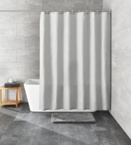 Kleine Wolke Kleine Wolke Kito Tekstylna Zasłona prysznicowa szara 240x180 cm 2