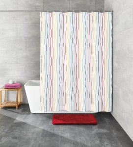 Kleine Wolke Kleine Wolke Jolie Tekstylna Zasłona prysznicowa Multicolor 120x200 cm 2