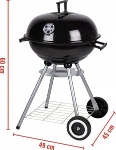 Lund Grill ogrodowy węglowy 41 cm x 41 cm 11