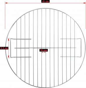 Lund Grill ogrodowy węglowy 41 cm x 41 cm 42