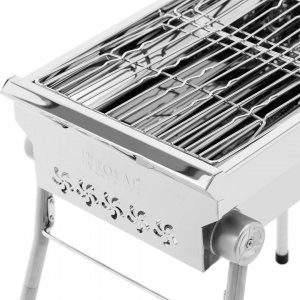 Royal Catering Grill węglowy składany z rusztem 43 x 25 cm Grill węglowy składany z rusztem 43 x 25 cm 3
