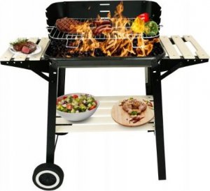 kontrast Grill węglowy z półkami na kółkach 28,5x48,5 cm BBQ 3