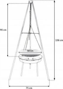 kontrast Grill węglowy palenisko ogrodowe 2w1 BBQ 5