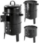 kontrast Grill węglowy BBQ wędzarnia stalowa gotowanie 3 w 1 1