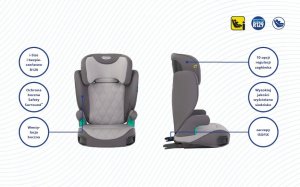 Fotelik samochodowy Graco GRACO FOTELIK AFFIX R129 MIDNIGHT 5