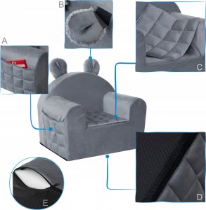 Fotelik samochodowy Hobbygarden FOTELIK BARI GRAFITOWY 5