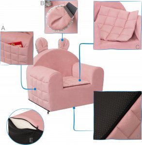 Fotelik samochodowy Hobbygarden FOTELIK BARI RÓŻOWY 5