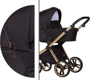 Wózek Baby Merc Baby Merc Mango Limited wózek dziecięcy 4w1 czarny na złotej ramie 1