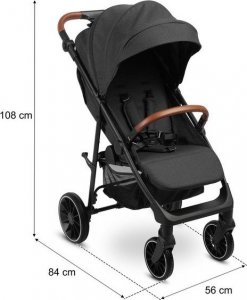 Wózek Caretero WÓZEK SPACEROWY ELMA DARK GREY 4