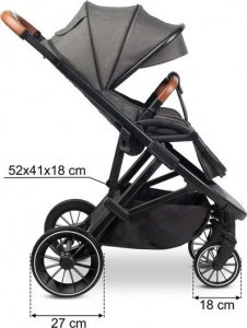 Wózek Caretero WÓZEK SPACEROWY RATIO DARK GREY 3