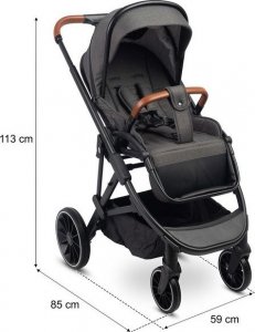 Wózek Caretero WÓZEK SPACEROWY RATIO DARK GREY 4