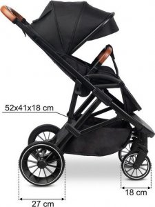 Wózek Caretero WÓZEK SPACEROWY RATIO BLACK 3