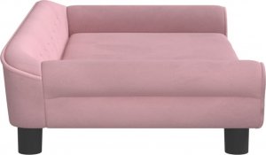 vidaXL Sofa dla dzieci, różowa, 100x50x26 cm, aksamit 4