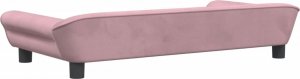 vidaXL Sofa dla dzieci, różowa, 100x50x26 cm, aksamit 5