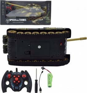 Skleplolki DUŻY CZOŁG ZDALNIE STEROWANY NA PILOT RC AKU ŚWIECI DŹWIĘK OBROTOWA WIEŻA 8