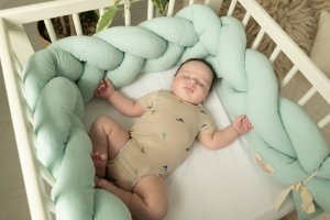 BabyMatex Ochraniacz 30 x 200 do Łóżeczka Warkocz Muslin 33 3