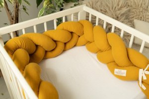 BabyMatex Ochraniacz 30 x 200 do Łóżeczka Warkocz Muslin 06 3