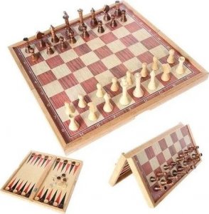 ER4 SZACHY DREWNIANE WE WKŁADCE NA PREZENT TURNIEJOWE 13