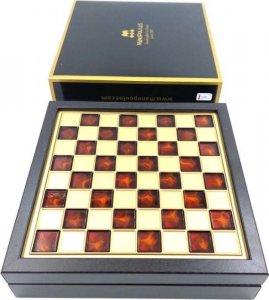 Giftdeco Ekskluzywne szachy metalowe Dynastia Macedońska - Szachownica 20x20cm - SK1 7