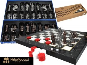 Manopoulos G & j Gp 2 w 1 Backgammon + Szachy (czarny marmur) 1