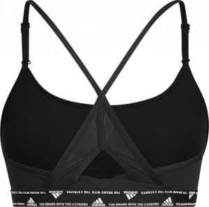 Adidas Stanik sportowy adidas Aeroreact Training Light-Support 3-Stripes Bra czarny HC7862 XSAC 2