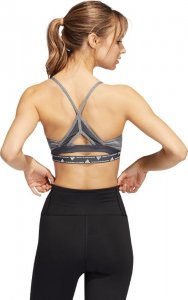 Adidas Stanik damski adidas Aeroreact Training Light-Support 3-Stripes Bra ciemnoszary HC7870 L 3