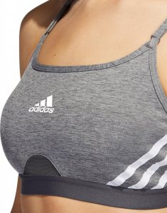 Adidas Stanik damski adidas Aeroreact Training Light-Support 3-Stripes Bra ciemnoszary HC7870 M 6