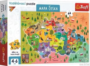 Trefl Puzzle edukacyjne Mapa Czech 44 elementy 1
