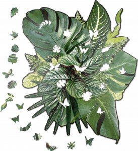 WOOD YOU DO Puzzle drewniane Liście Dżungli | Jungle Leaves | 435 elementów | XXL 2