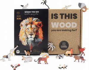 WOOD YOU DO Puzzle drewniane Silny Lew | Strong Lion | 465 elementów | XXL 4